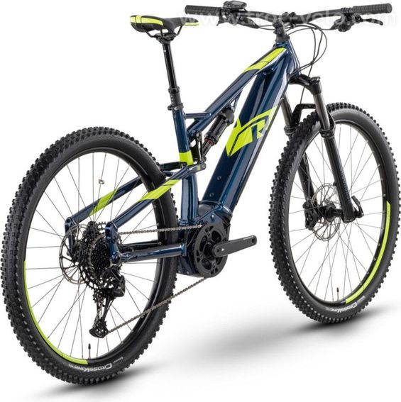 Vtt Electrique Tout Suspendu Raymon Fullray 130e 6 0 Sram Sx 12v 630wh 27 5   Bleu Vert T L 183 200cm   Produit Reconditionne - 3