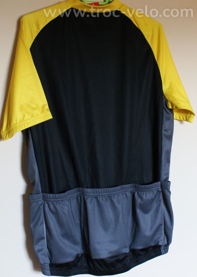 Maillot vélo été manches courtes - marque "KROSS" - taille 2XL - noir/jaune - 2