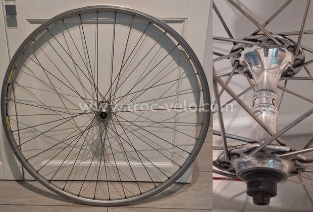 Roue avant à pneu avec moyeu Campagnolo jante Mavic Reflex Sup - 1