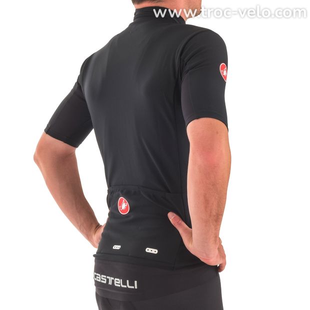 Maillot CASTELLI GABBA 3 Manches Courtes Noir Logo CASTELLI  - 4