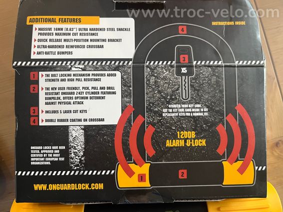 Antivol U OnGuard 8266 avec alarme 120 dB – Neuf - 3