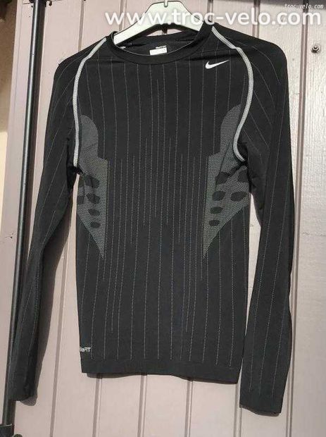 Maillot tee-shirt nike pro noir - 1