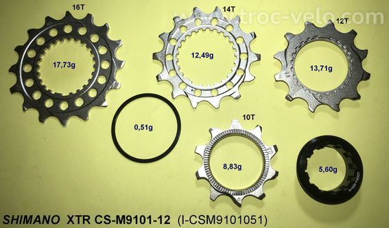 Cassette Shimano XTR CS-M9101-12 10-51 - 3