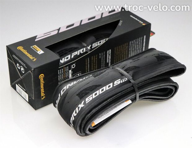 2 Pneus Continental GP 5000 S TR 700x28C Noir. - 1