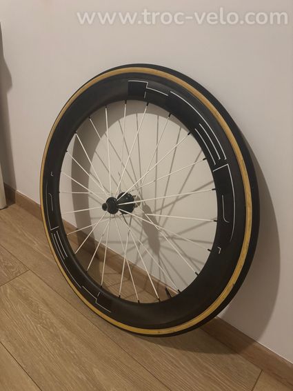 Roue arrière HED Jet 6 carbone – boyau - patins - 3