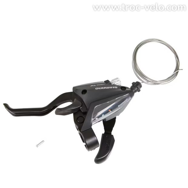 Combo manette de dérailleur avant shimano 3 vitesses + levier frein pour VTT - 1