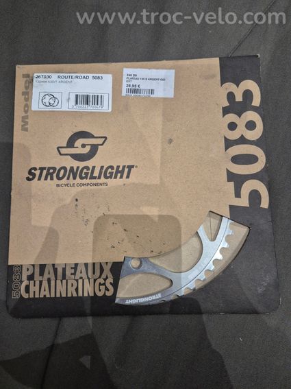 Plateau vélo strongliht 9 10 vitesses 53 dents BCD 130mm neuf