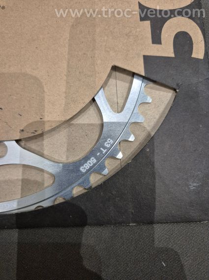 Plateau vélo strongliht 9 10 vitesses 53 dents BCD 130mm neuf - 3