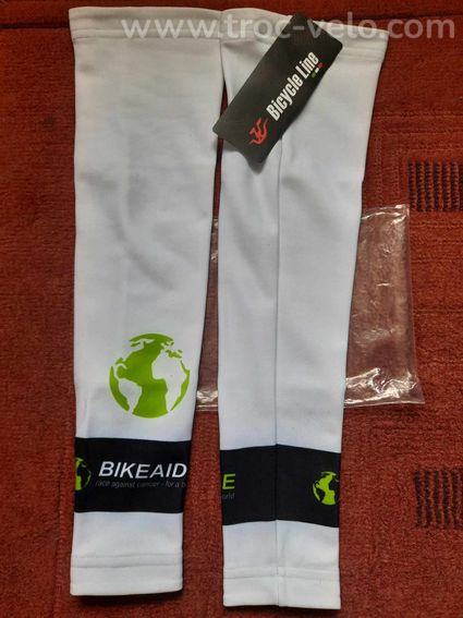 Manchettes cycliste Bicycle Line BIKEAID blanches - 2