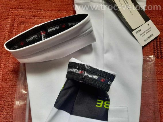 Manchettes cycliste Bicycle Line BIKEAID blanches - 3
