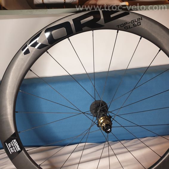 1320g Paire carbone 50mm disc KORE TOP GUN Ratchet TITANE 60 pour shimano ou Sram xdr 12 - 3