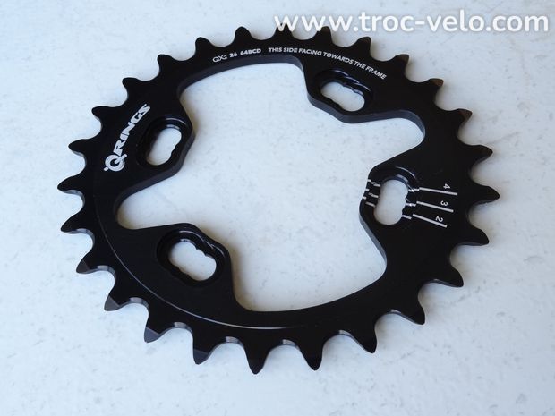 Plateau VTT ROTOR Q-RINGS QX2 BCD64 26 dents neuf - 4