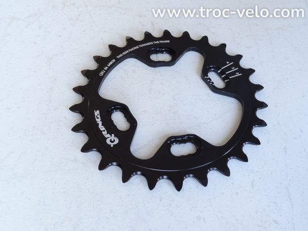 Plateau VTT ROTOR Q-RINGS QX2 BCD64 26 dents neuf - 5