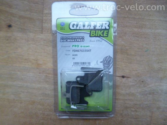 plaquettes de frein galfer pro 1554T pour hope xcr neuves - 6