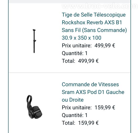 Rockshox Reverb AXS 2ème Gen 30.9 - 3