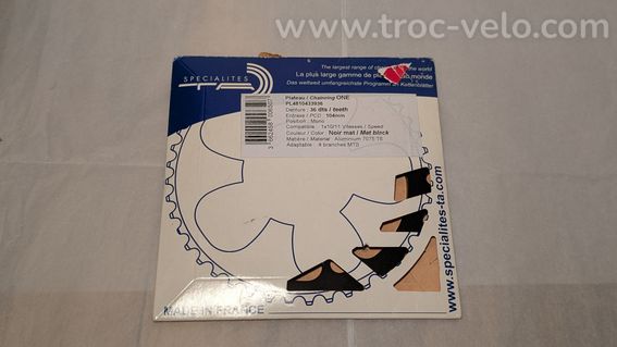 Plateau SPECIALITES T.A One 104 - 36 dents – 4 trous - diam 104mm - 2