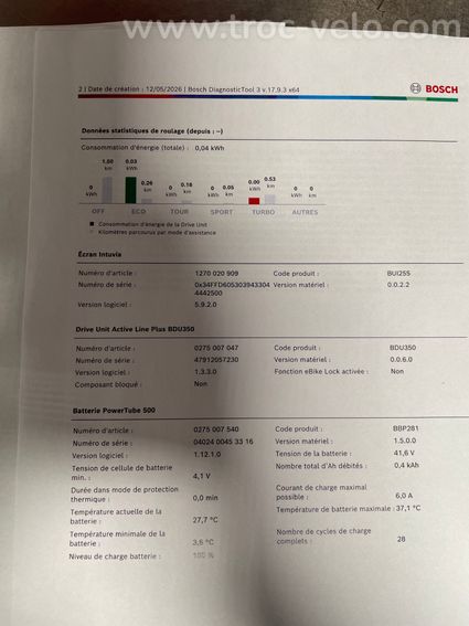 Batterie BOSCH POWERTUBE 500  - 5