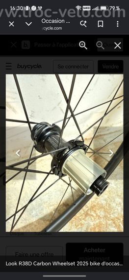 Paire de roues Look carbone 38d - 2