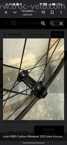 Paire de roues Look carbone 38d - 4
