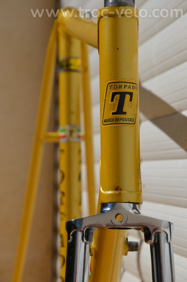 Cadre et fourche de vélo de course vintage Torpado Serie Elegant en acier Templar. - 2