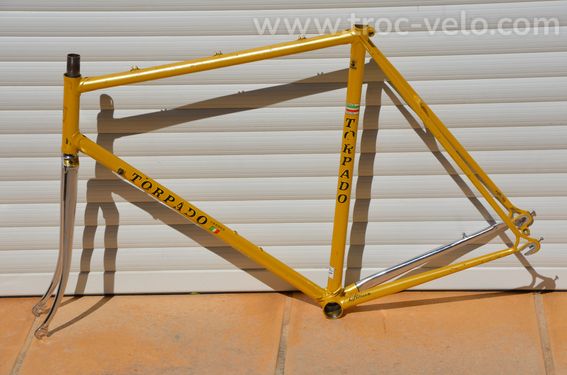 Cadre et fourche de vélo de course vintage Torpado Serie Elegant en acier Templar. - 11