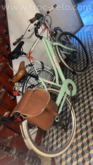 🚲 Vélo de ville Via Veneto by Canellini – vert clair rétro – M / 28" – sacoche incluse - 3