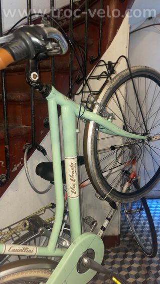 🚲 Vélo de ville Via Veneto by Canellini – vert clair rétro – M / 28" – sacoche incluse - 5