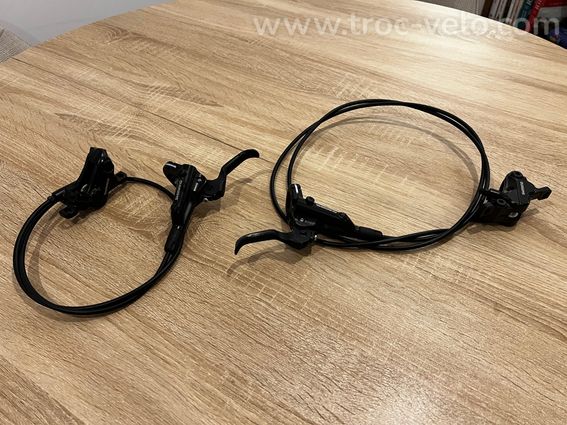 Freins Shimano MT520 4 pistons AV/AR + disques - 12