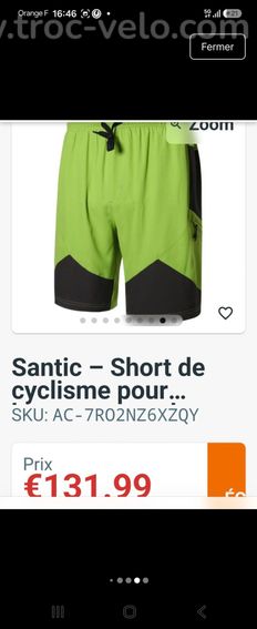 Short cycliste SANTIC
