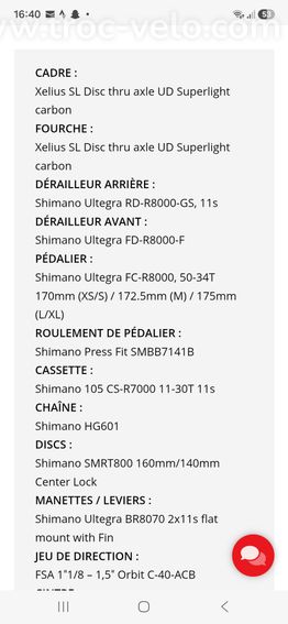 Velo de route la pierre xelius 600 disc - 11