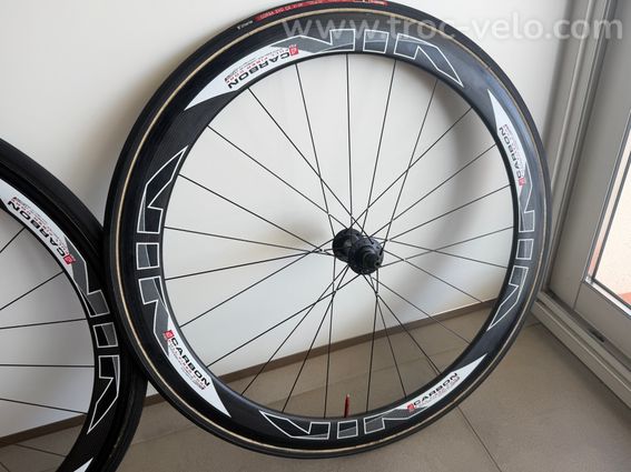 Paire de roue carbone artisanale ligaturées 11 vitesses à boyaux  - 5