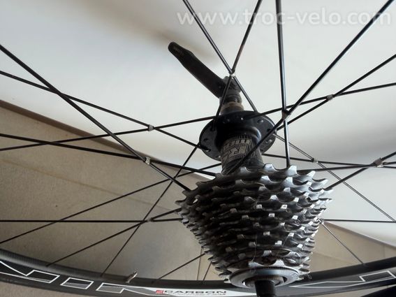 Paire de roue carbone artisanale ligaturées 11 vitesses à boyaux  - 7