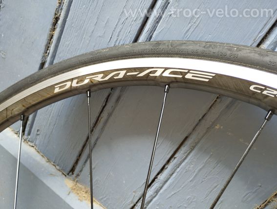 Roues carbone Shimano Dura Ace c24, vélo route course  - 2