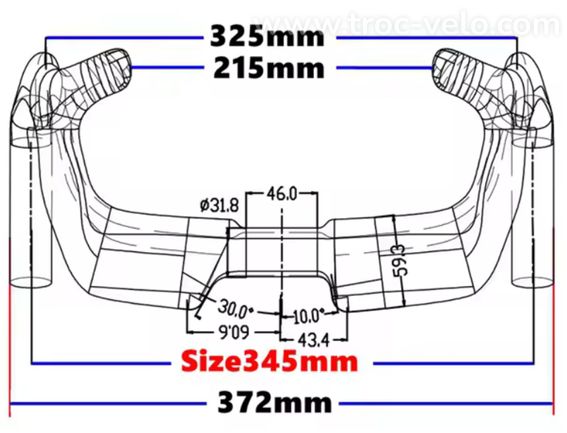 Guidon Piste aero 345mm - 4