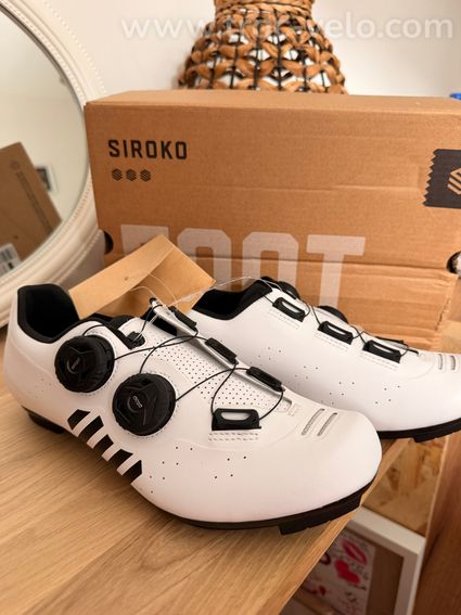 Chaussure vélo route blanches siroko 38 - 3