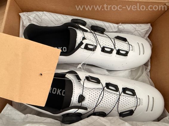 Chaussure vélo route blanches siroko 38 - 5