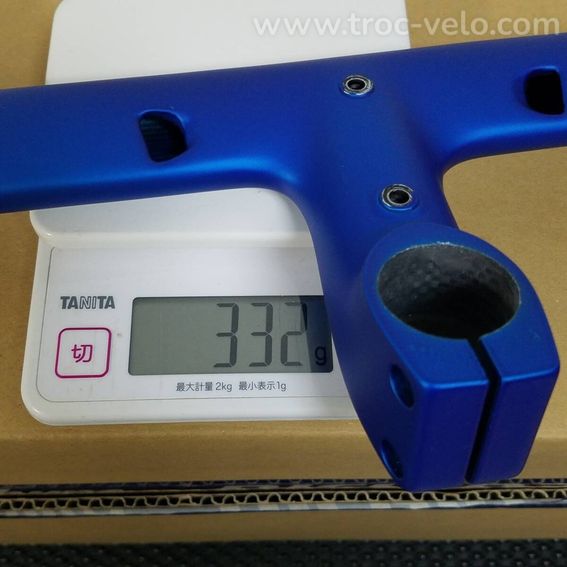 Guidon carbone intégré DE ROSA SK PININFARINA (bleu) largeur C-C 380 mm - 2