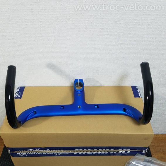 Guidon carbone intégré DE ROSA SK PININFARINA (bleu) largeur C-C 380 mm - 3