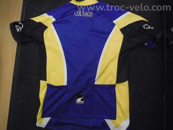 TENUE COLNAGO VINTAGE "NEUVE" BLEU JAUNE NOIRE TAILLE XL - 3