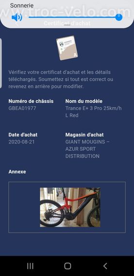 vente d'un vttae GIANT TRANCE E+ 3 PRO de 2020 taille L - 7