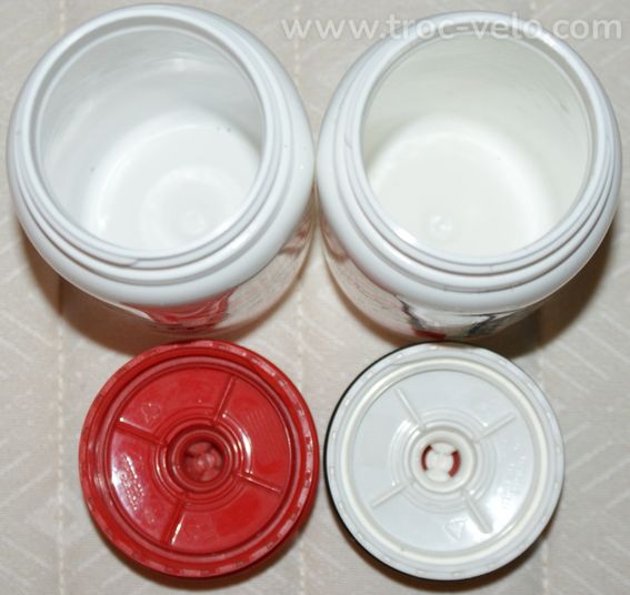 2 Bidons de vélo - marque "Elite" - team "Arkea Samsic" - 550ml - blanc/rouge - 3