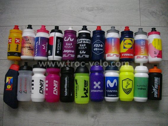 Lot 2 bidons NEUFS cyclisme équipe VISMA Tour de France 2026 gourdes cycliste eau hydratation vélo course route trail sport nutrition tacx Paris-Nice - Équipements vélos