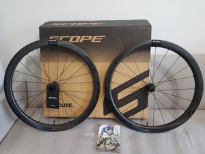 Roues carbone à pneus Gravel Cyclo-Cross SCOPE R4.... - 1