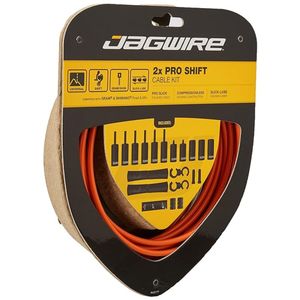Kit Câbles et Gaine JAGWIRE 2x PRO SHIFT ORANGE. - 1
