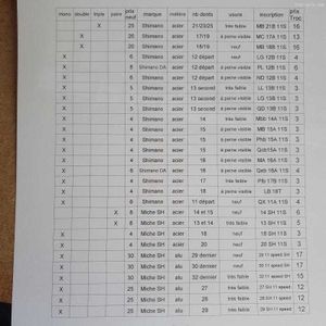Pignons pour corps shimano - 1