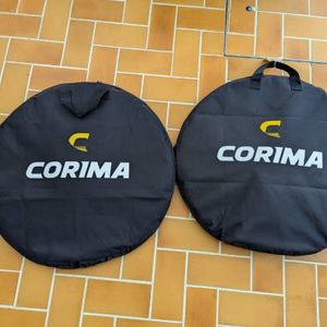 Paire de roues carbone + pneus + housses Corima Es... - 1
