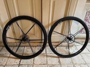 PAIRE DE ROUES CARBONE MCC-DX 32 CORIMA A BOYAUX  - 1