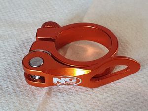 Collier de tige de selle CNC orange NG Components ... - 1