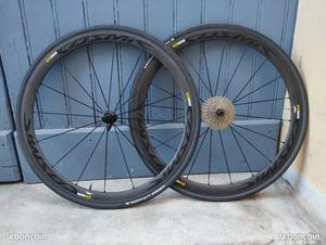 Roues carbone Mavic Cosmic 40 à pneus, vélo route ... - 1