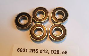 Paire de roulement NBK 6001-RS (12-28-8) 2 joints ... - 1